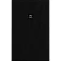 Brauer Douchebak Asteroid 100x160cm incl. antislip en antibacterieel mineraalmarmer mat zwart