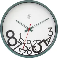 Nextime NX-7364GN Stille Wandklok - 30cm - Grappig Design - NXt By - "Dropped Nummers"
