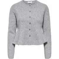 ONLY Gebreid vest grijs gemêleerd