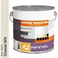 Afinol Hoogglans Lakverf Creme Wit (RAL 9001) 2,5 liter