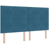 vidaXL Hoofdbord Donkerblauw 180 cm Fluweel