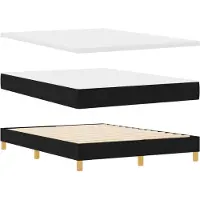 vidaXL Boxspring bed met hoofdeinde Zwart 200 x 140 cm Stof