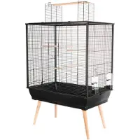 Zolux vogelkooi neo jili zwart - 78x48x81/112 cm