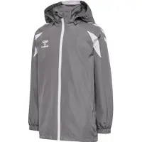 Hummel Outdoorjas donkergrijs / wit