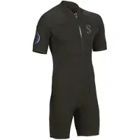 SCUBAPRO Oneflex F-zip Man 2.5 Mm Short Sleeve Shorty Zwart L Man