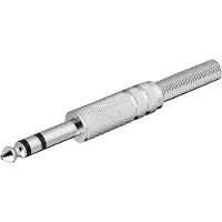 Goobay 6.35 mm jack plug | M | (Stereo, Metalen behuizing, 3-polig)