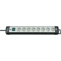 Brennenstuhl Stekkerdoos 8-voudig | | 3 meter (Schakelaar, Zwart/Wit)