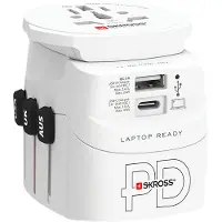 Skross 1.302474 Reisstekker Pro Light USB AC45PD World