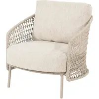 4 Seasons Outdoor Puccini lounge tuinstoel met 2 kussens latte