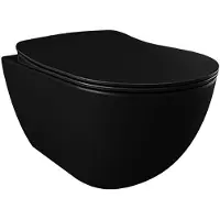 Boss & Wessing BWS Wandcloset Free met Bidetkraan Koud 51x35x34 cm Zwart (Excl. Zitting)