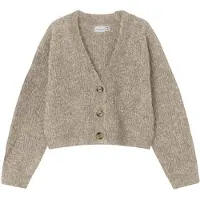 Name it Gebreid vest donkerbeige