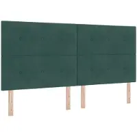 vidaXL Hoofdbord Donkergroen 200 cm Fluweel