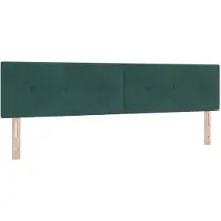 vidaXL LED Hoofdbord met LED-stripverlichting Groen 200 cm Fluweel
