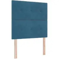 vidaXL LED Hoofdbord met LED-stripverlichting Blauw 80 cm Fluweel