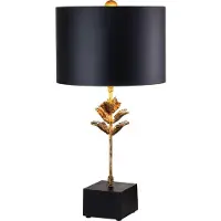 Flambeau LED Tafellamp Camilia | 1X E27 Max 60W | Antique Gold and Black