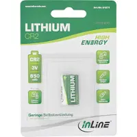 InLine 1271, Wegwerpbatterij, CR2, Lithium, 3V, 1 stuk, 850 mAh