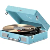 Mixx Revival 55 Stereo Vinyl Record Player Deck Blue Platenspeler
