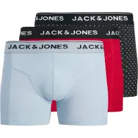 Jack & Jones Boxershorts 'JACPALMTREE' lichtblauw / rood / zwart