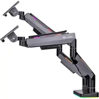 Thermaltake GEA Dual RGB Gaming Monitor Arm Black Monitorbeugel Aantal monteerbare displays: 2 Display(s) 88,9 cm (35) Grijs, Zwart