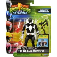 Power rangers Playmates Mighty Morphin Action Figure Auto-Morphin Black Ranger 12 cm Action Figuur