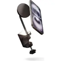 ZENS Office Charging Mount Pro 1× Qi 15 W draadloze lader bureauhouder StandBy iPhone Zwart