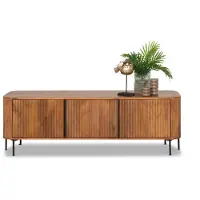 De Bommel Meubelen TV meubel Amare - 154 cm - Mangohout Lichtbruin - 3 deuren