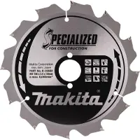 Makita B-33554 Cirkelzaagblad Hout (bouw/constructie) | Specialized | 190 x 30 mm | 12-tands