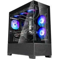 Silverstone Lucid 05 (zwart, panoramisch glasontwerp van 270 graden)