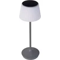 Näve LED solar-tafellamp Emmi CCT oplaadbaar, grijs Emmi, dimbaar, alu / grijs / zink, Kunststof, Solar buitenverlichting