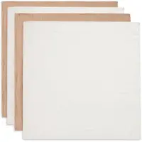 Jollein - Hydrofiele Doek Small 70x70cm - Inbakerdoek - Zacht Katoen - 4 Stuks - Biscuit/Ivory