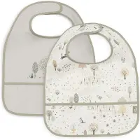 Jollein Slabbetjes Waterproof - 2 Stuks - 30 cm - Tiny Park