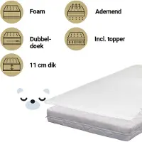 ZZZOO Matras Peuterbed + Topper 70x140 Airgo Beer