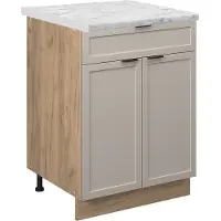 Vicco Fame-Line Onderkasten – 60 cm met lade, WB Marmer GrijsBeige