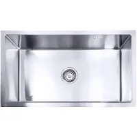 Lendo Online Spoelbak voor keuken 740x440x200mm (74x44x20cm) RVS - Roestvrij staal - Wasbak met waterafvoersysteem - Gootsteen + bevestigingshaken Binnenmaat 69x39cm