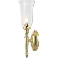 Elstead Lighting Wandlamp Dryden, dimbaar, messing / goud, Badkamer, Aluminium, Wandlamp
