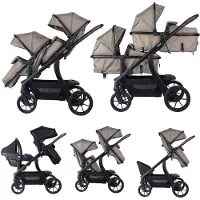 Novi Duo Kinderwagen Novi Pacific Premium Solid Hazel