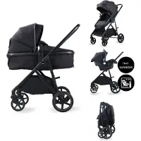 Novi Baby Kinderwagen Novi Jaxx 3-in-1 Black Melange met Autostoel