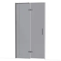 Maxaro Diamond Douchedeur 110 cm Zwart metaal Rookglas Draaideur | Douchedeur | Douchedeur Draaibaar | Douchedeur op maat