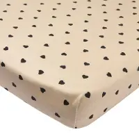 Meyco Hoeslaken Boxmatras Sweet Heart Sand/Black
