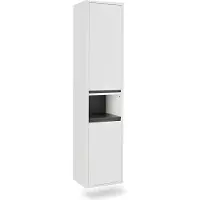 Vicco Viola Hoge kast – 38 x 170 cm met 2 deuren Wit/Grijs