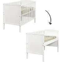 Colorfull Home Collection Meegroei Ledikant/Co-sleeper Lya2 Beuken White 60x120