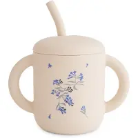 Mushie Training Cup met Rietje Lilac Flowers
