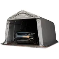 TOOLPORT Garagetent 3,3x4,8 m - 2m hoogte van de ingang, PRIMEtex 2300, donkergroen, met statica - bodem beton