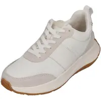 FitFlop F-Mode Flow Sneaker - Nylon & Suede Mix Dames Sneakers - Wit