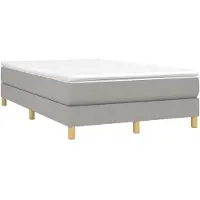 DKD Home Decor Boxspring met matras stof lichtgrijs 120x190 cm