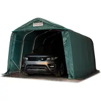 TOOLPORT Garagetent 3,3x4,8 m - 2m hoogte van de ingang, , PVC 800, donkergroen, met statica - bodem beton