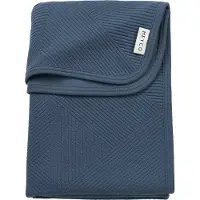 Meyco Deken Babybedje Jaquard Pure Flannel Indigo