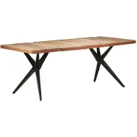 Syfax Eettafel 200x90x76 cm massief gerecycled hout