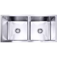 Lendo Online Dubbele Spoelbak 87x44x20 cm RVS Zilver
