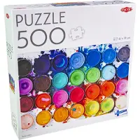 Tactic Water Colors – Puzzel – 500 stukjes – Kleurrijke Waterverf Palet – Creatieve Kunst en Schildermaterialen – Hoogwaardige Scandinavische Kwaliteit
